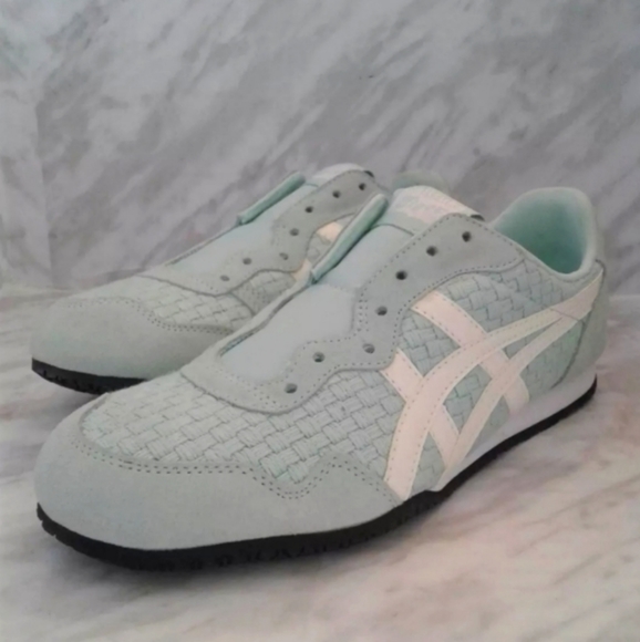 NEW Asics Japan Onitsuka Tiger SERRANO SLIP-ON D877N Mist green cream Women 6.5 - Picture 4 of 10
